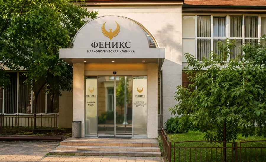 Вход в наркологическую клинику «Феникс» в Белгороде